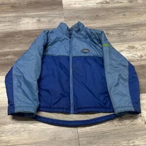 Vintage 90s Nike Blue Boys L Zip Up Colorblock Nylon Windbreaker Jacket Gorpcore